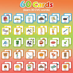 Aizweb CVC Word Match Game: flip cards to find matches and reinforce phonics skills.