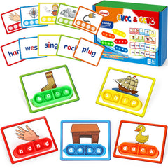 Aizweb CVCC & CCVC Word Game front view with interactive buttons for phonics practice