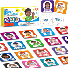 Aizweb Feelings Emotions Match Game cards for recognizing feelings and memory practice.