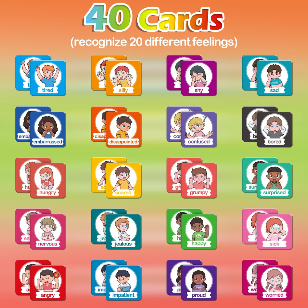 Aizweb Feelings Emotions Match Game tiles (40) for interactive group learning.