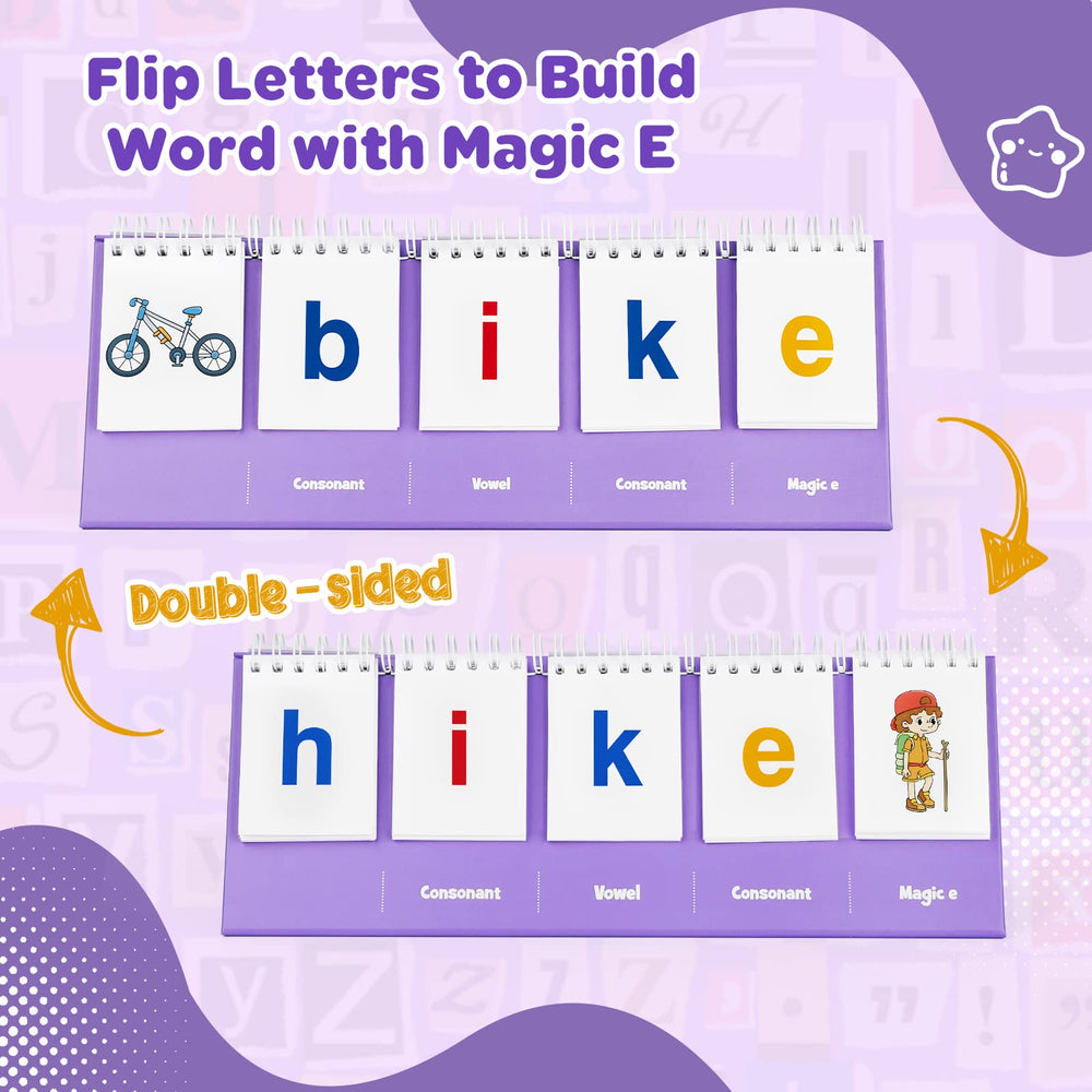 Aizweb silent E flip cards support word building