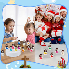 ajabavbd mini jesus figurine for Christmas display and festive ornament.