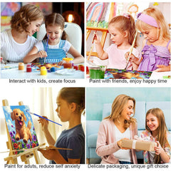 Ajepon framed dog art kit enhances room decor instantly.