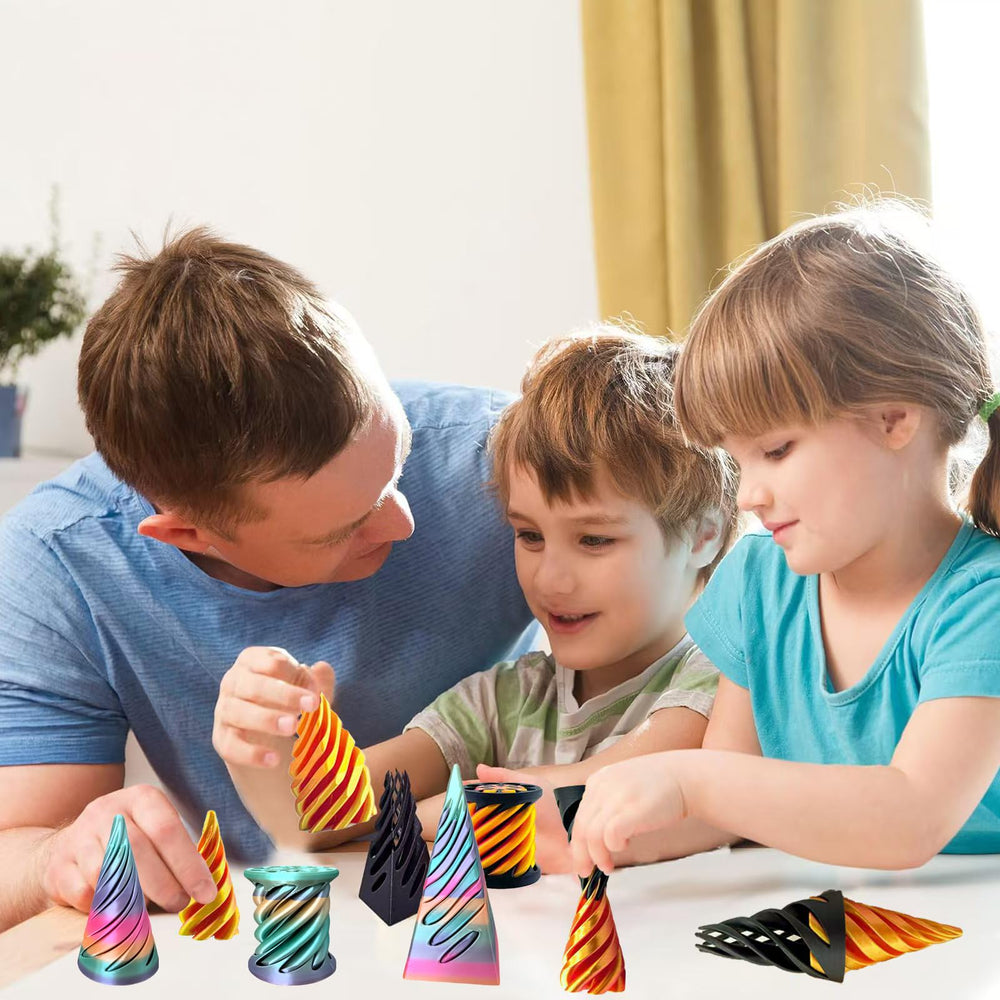 ajitxalr Passthrough Cone and Pyramid—stimulating fidget for relaxation.