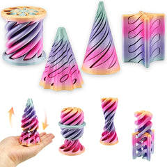 ajitxalr spiral cone twist closeup promotes focused calm through tactile play.