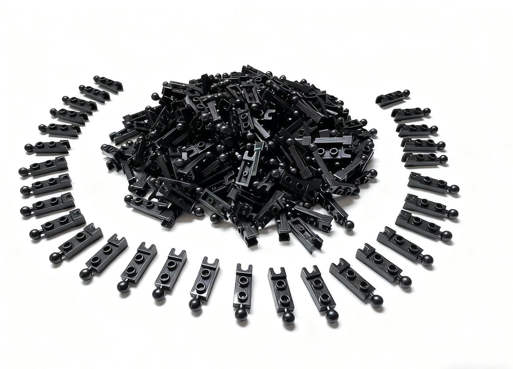 Close-up of Ajuzolu ABS plastic joints showing durable material for long-lasting builds.