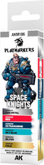 AK Interactive Playmarkers Space Knight 6x pack shot highlighting easy-to-use markers for precise model painting.