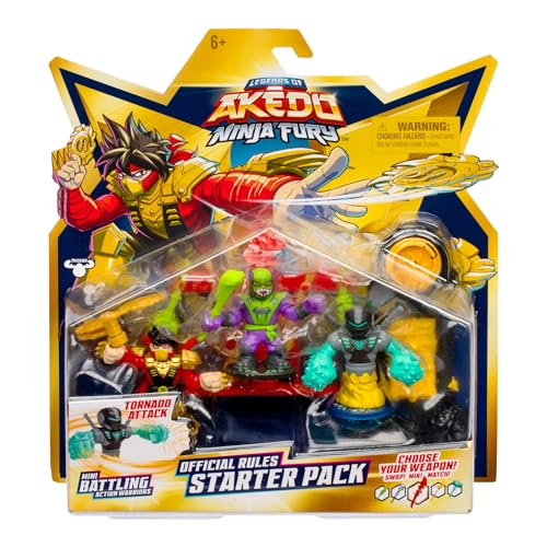 Akedo Three Strike Chux figure ready for interchangeable weapon play.