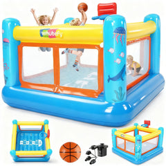 AKEYDIY Bounce House main view shows a roomy jumping area for kids.