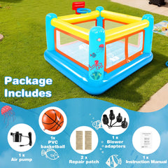 AKEYDIY bounce house designed for two kids with shared play.