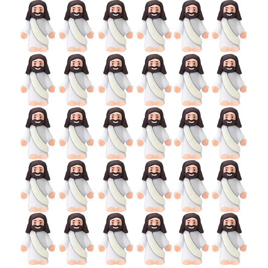 AKFAHOIF mini Jesus figures 30-set for Easter decor and play