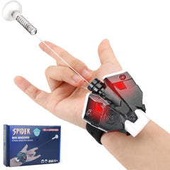 AKLOPE Web Launcher wrist bracer in black and white, adjustable for cosplay comfort.