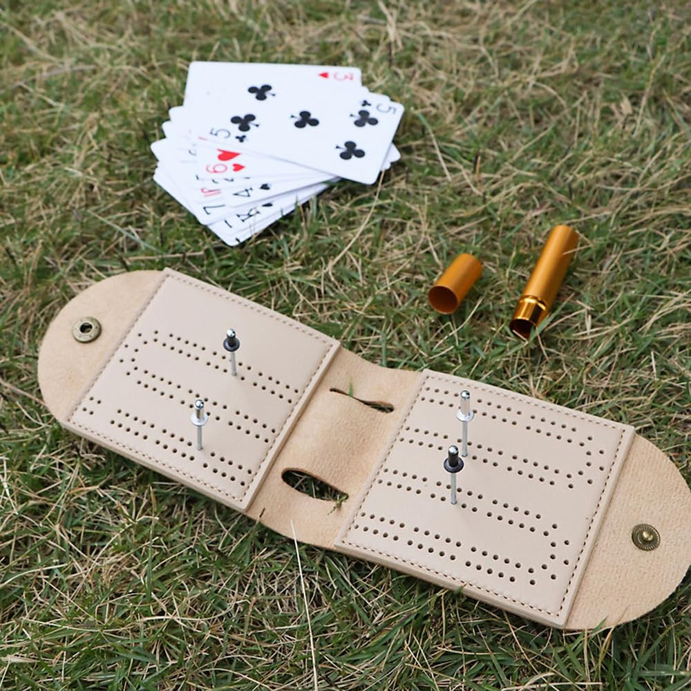AKV Compact cribbage board fits easily in pockets for on-the-go gaming.