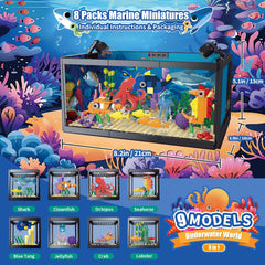 AKWME night-scene lighting highlights the underwater world for a captivating desk decoration.