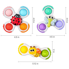 ALASOU fridge-suction spinner toy showing strong grip on smooth surface.