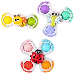ALASOU pop suction spinner on fridge for busy toddlers.
