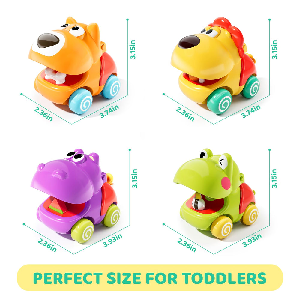 ALASOU Push and Go animal figures set for travel.