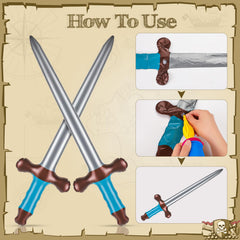 ALDMIO pirate swords support imaginative play during pool and cosplay.