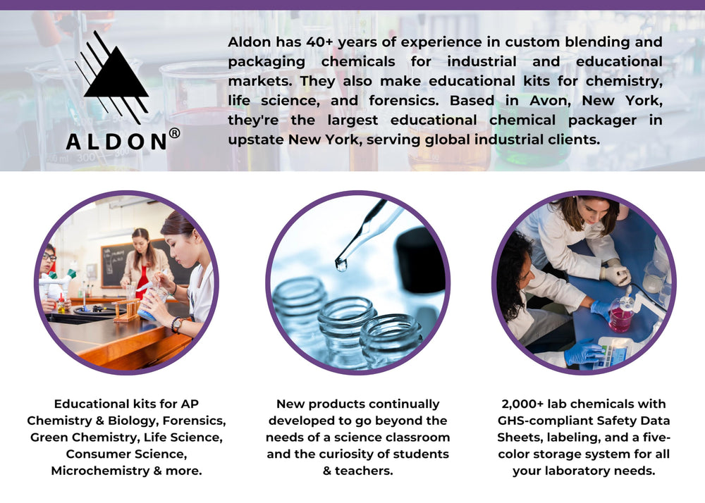 ALDON forensic blood typing kit crime scene sample for evidence analysis practice