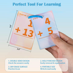 Alened durable flash cards with thick paper for long-lasting learning.
