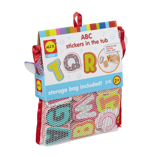 Alex Toys Bath ABC stickers cling to wet tub walls for ABC practice