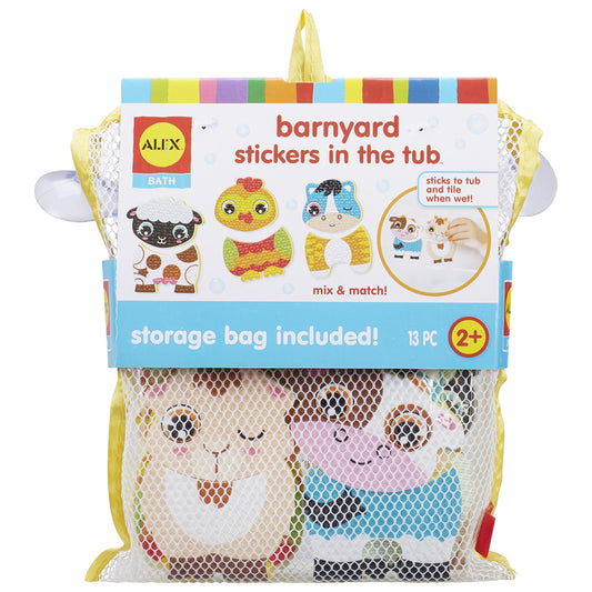 ALEX Toys Bath Barnyard Stickers: heads and tails mix for creative bath play.