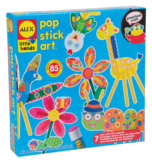 ALEX Toys Little Hands Pop Stick Art animal puppet in progress sparks imagination