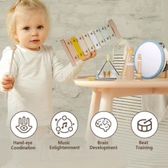 Aliex wooden baby toys crafted from natural materials promoting focus and calm.