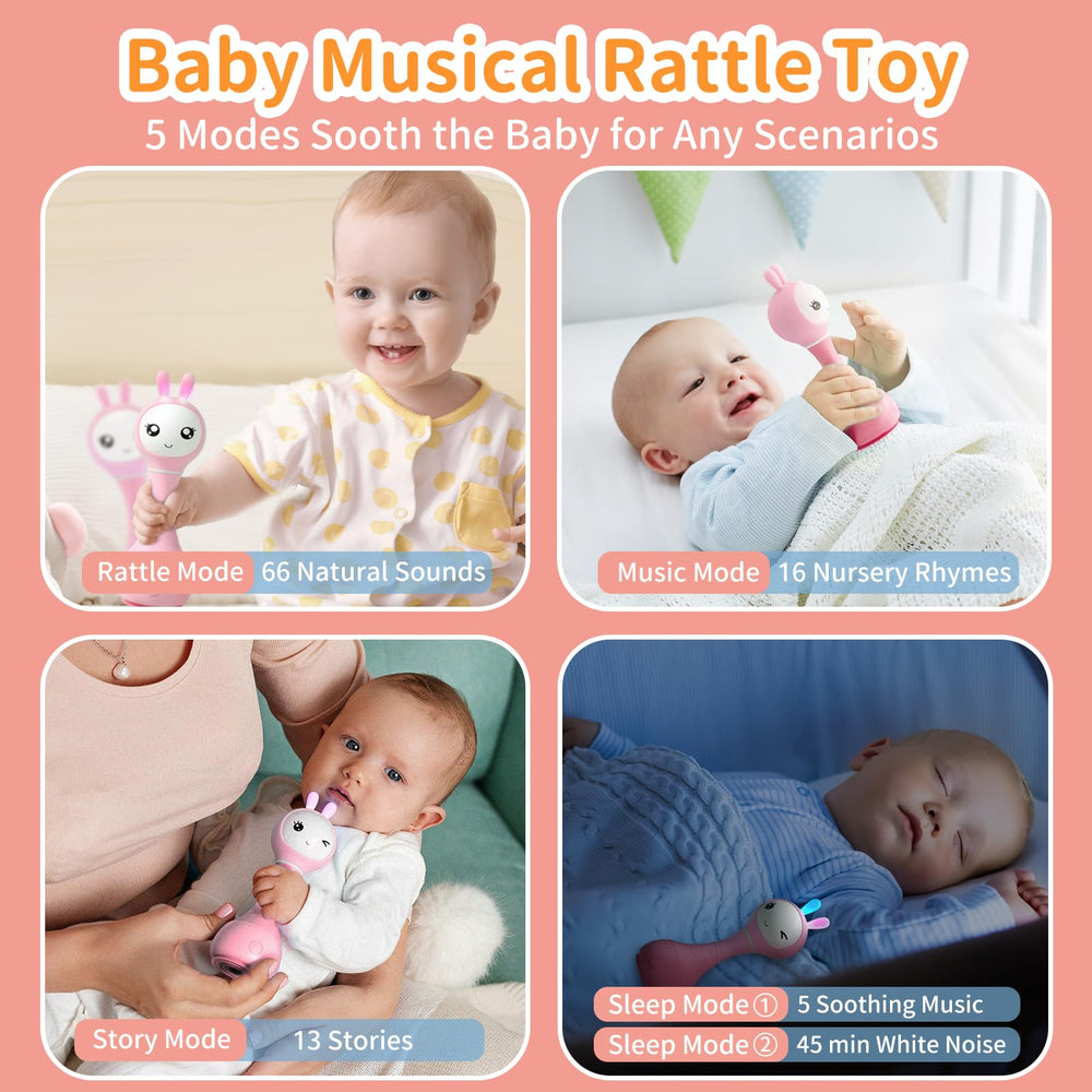 alilo Smarty Bunny rattle with color cards for early color learning