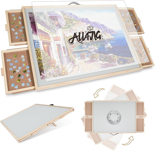 ALL4JIG 2000-piece puzzle table offers a large work area for intricate puzzles.