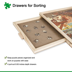 ALL4JIG Lazy Susan rotation enables smooth, accessible puzzle assembly.