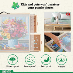 ALL4JIG lightweight yet sturdy puzzle board with carrying handle