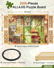 All4JIG pine wood surface provides a durable, smooth workspace for long puzzle sessions.
