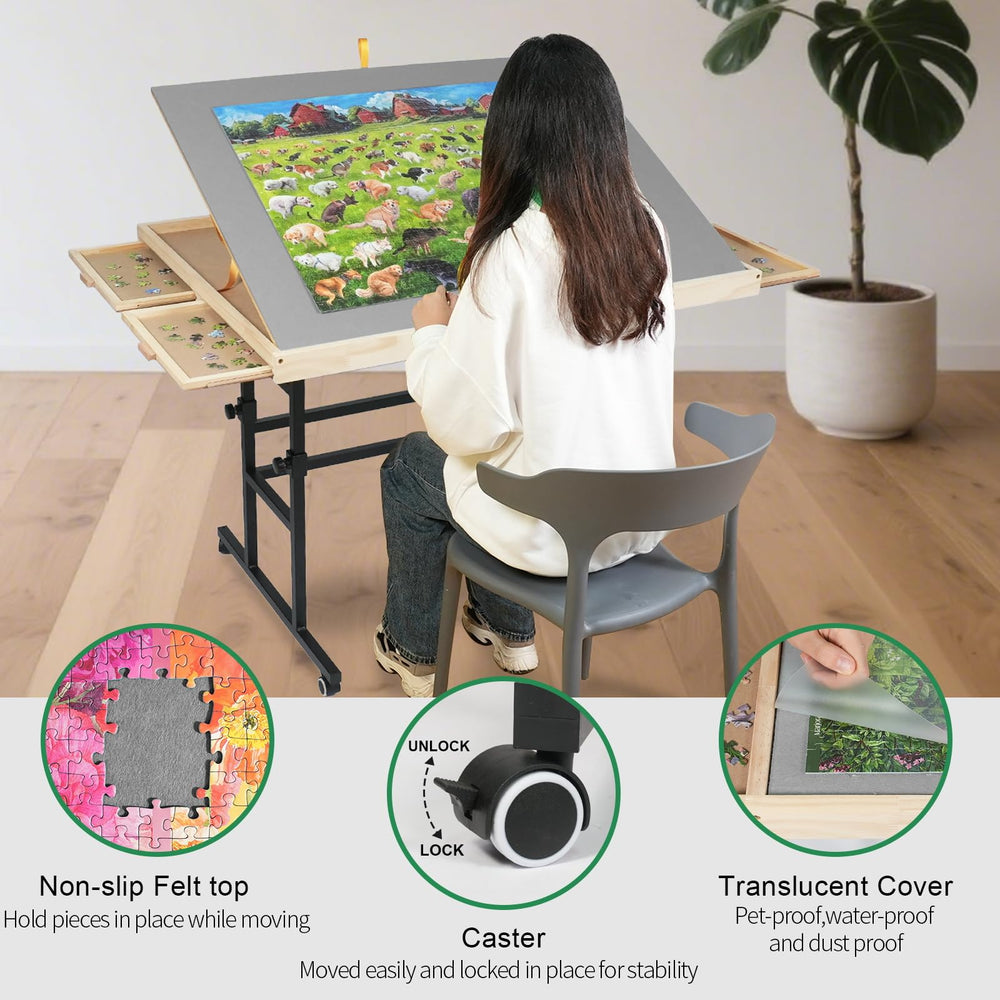 ALL4JIG portable puzzle table adapts to busy days and different spaces