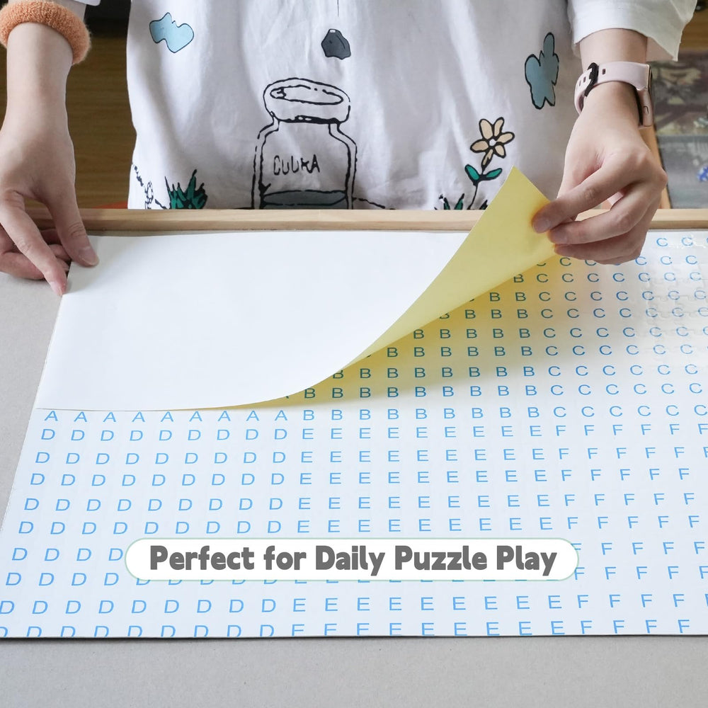 ALL4JIG Puzzle Saver cut-to-fit sheets shown for custom shapes.