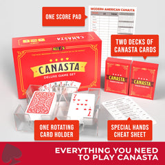 All7s Deluxe Canasta scorepad helps track scores neatly across rounds.