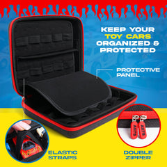 All7s travel-friendly case keeps Hot Wheels organized on the go.