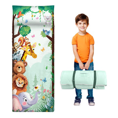 Alldomess toddler nap mat with animal pattern for playful rest time in daycare