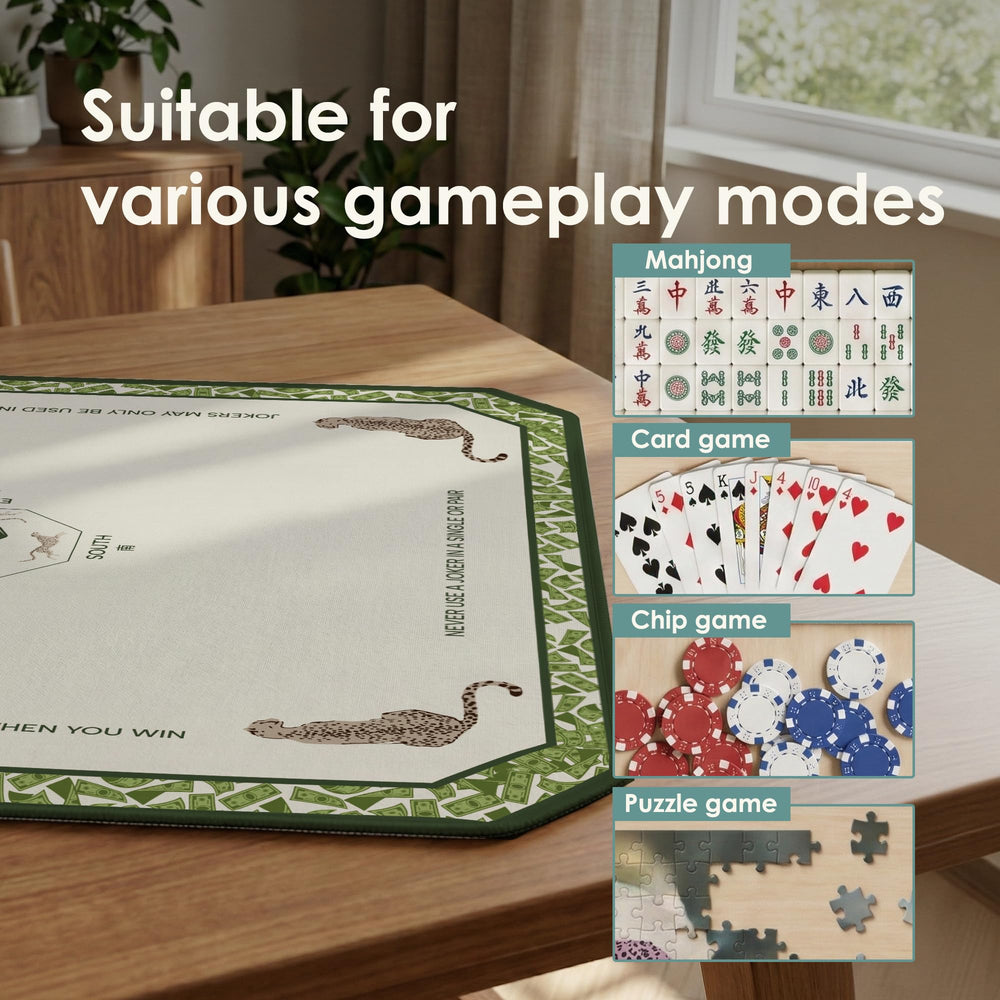 ALLINCOZY Mahjong Mat green 31x31 inches fits most square tables