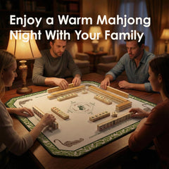 ALLINCOZY Mahjong Mat green built-in rules help beginners learn quickly