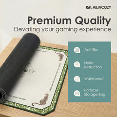 ALLINCOZY Mahjong Mat green non-slip textured base prevents sliding during play