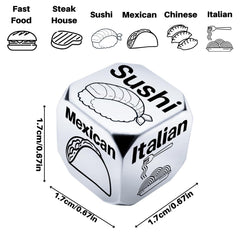 Allpeak date night dice six flavors engraved, ideal for planning couples' meals