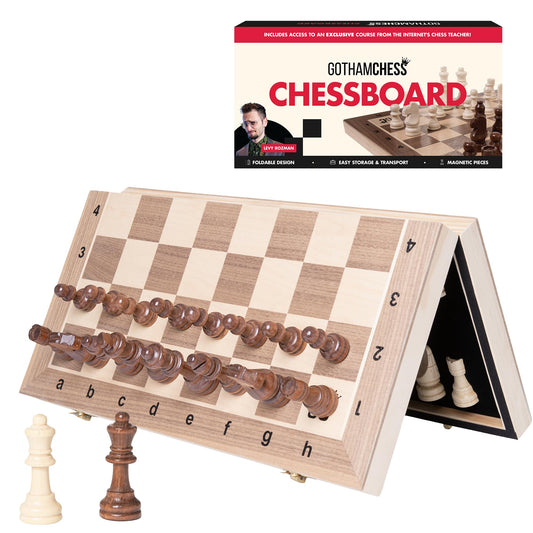 Allstar GothamChess Board folded for compact storage and travel convenience.