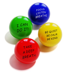 ALMAH stress balls 4-pack front view for focus and stress relief.