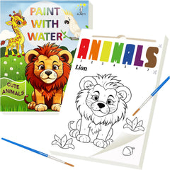 ALNETI Paint with Water Books lion image enables mess-free color exploration for toddlers.