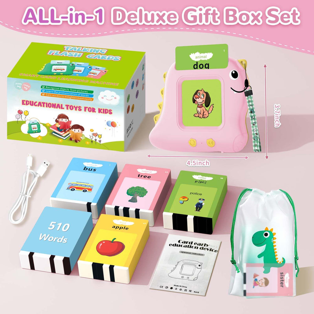 Alotwan dinosaur talking flash cards box packaging makes a ready-to-gift option.