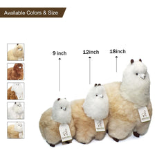 AlpacaNext huggable alpaca plush ideal for nursery decor and play.