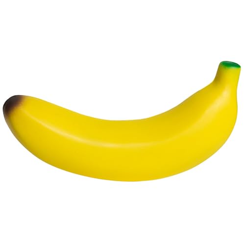ALPI Banana Stress Toy on a desk adding a playful touch to work.