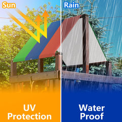 Alpurple swing tarp red with stitching detail highlights edge protection