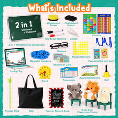 Alritz teacher set with glasses and ID cards for authentic role play